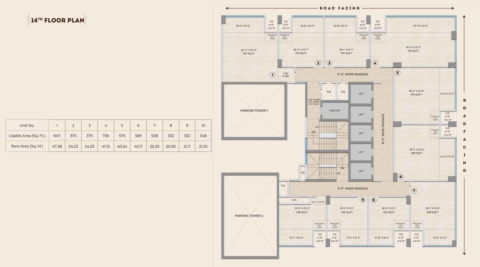 Infinity-One-Zatpat-Wagle-14th-Floor-Plan